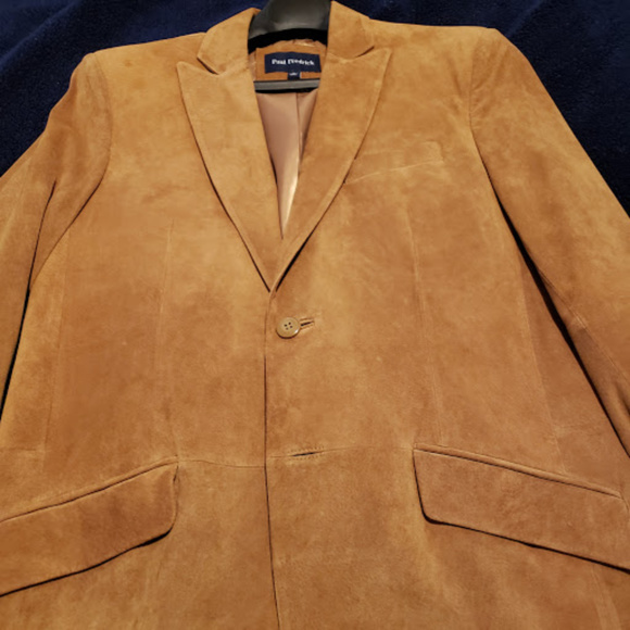 Paul Fredrick Tan Suede Leather Jacket - Picture 1 of 7